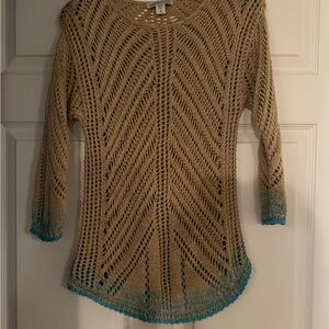 Coldwater Creek XS crochet top never worn new without tags
